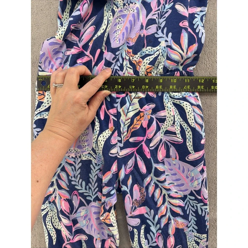 Lilly Pulitzer‎ Girls Romper Tropical Jungle Floral Resort One Piece Medium